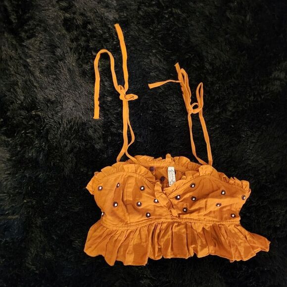 Free People Orange Embellished Camisole - Picture 6 of 8